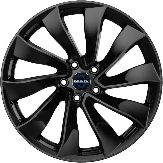 Mak Solar gloss black Alufelge 9.5x20 Zoll ET45 LK 5x114.3 ML64.1 – Bild 2