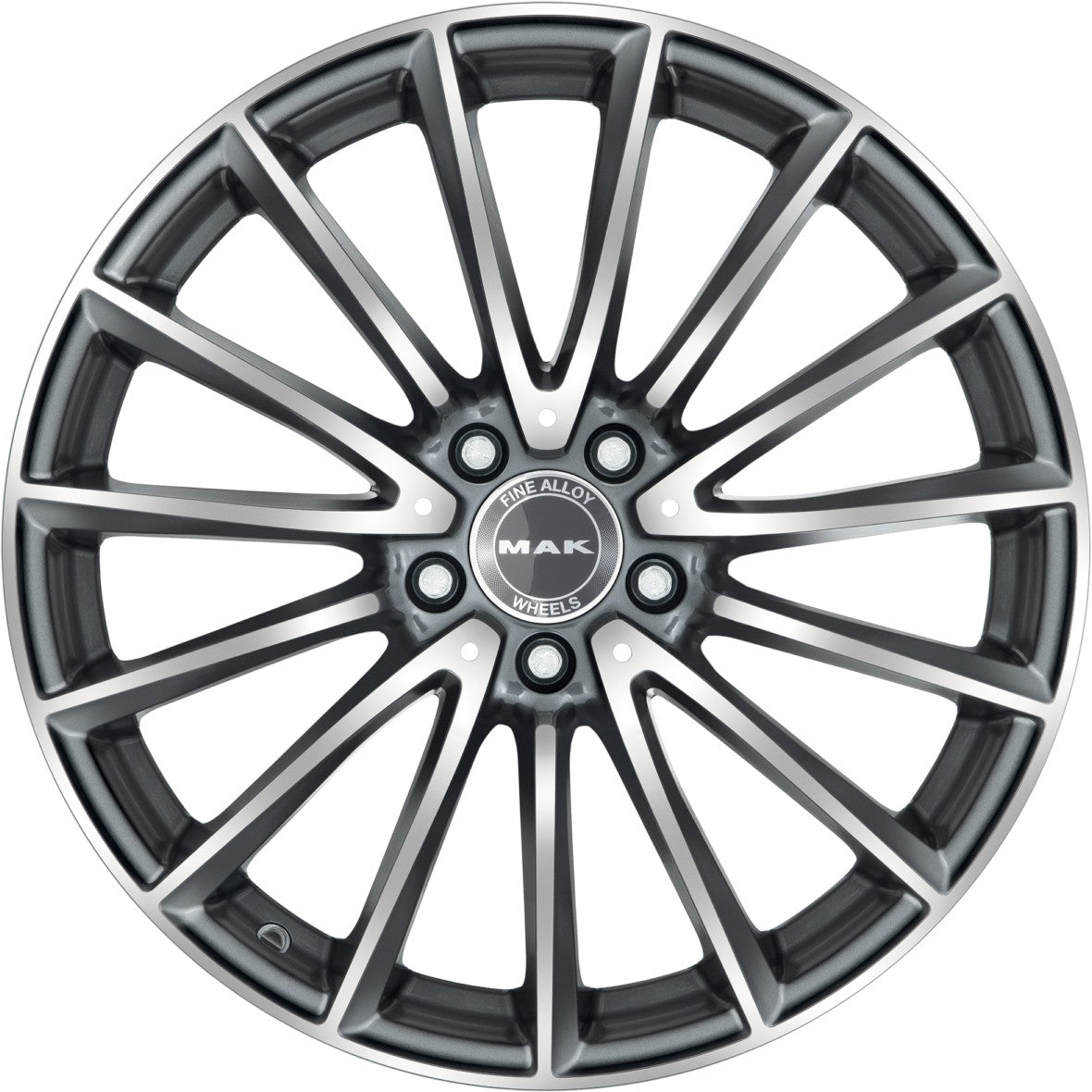 Mak Komet gun metallic mirror Alufelge 9x19 Zoll ET60 LK 5x112 ML66.6 – Bild 2