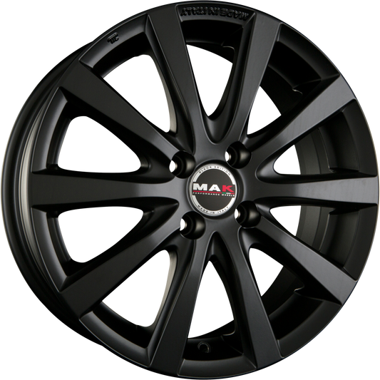 Mak Iguan Matt Black Alufelge 4.5x14 Zoll ET46 LK 4x100 ML56.1 – Bild 2