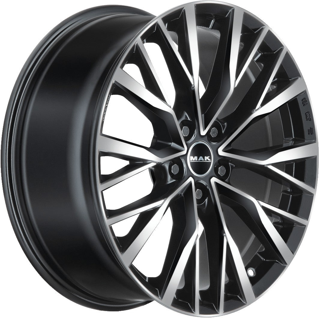 Mak Kent black mirror Alufelge 10x22 Zoll ET45 LK 5x120 ML72.6 – Bild 3