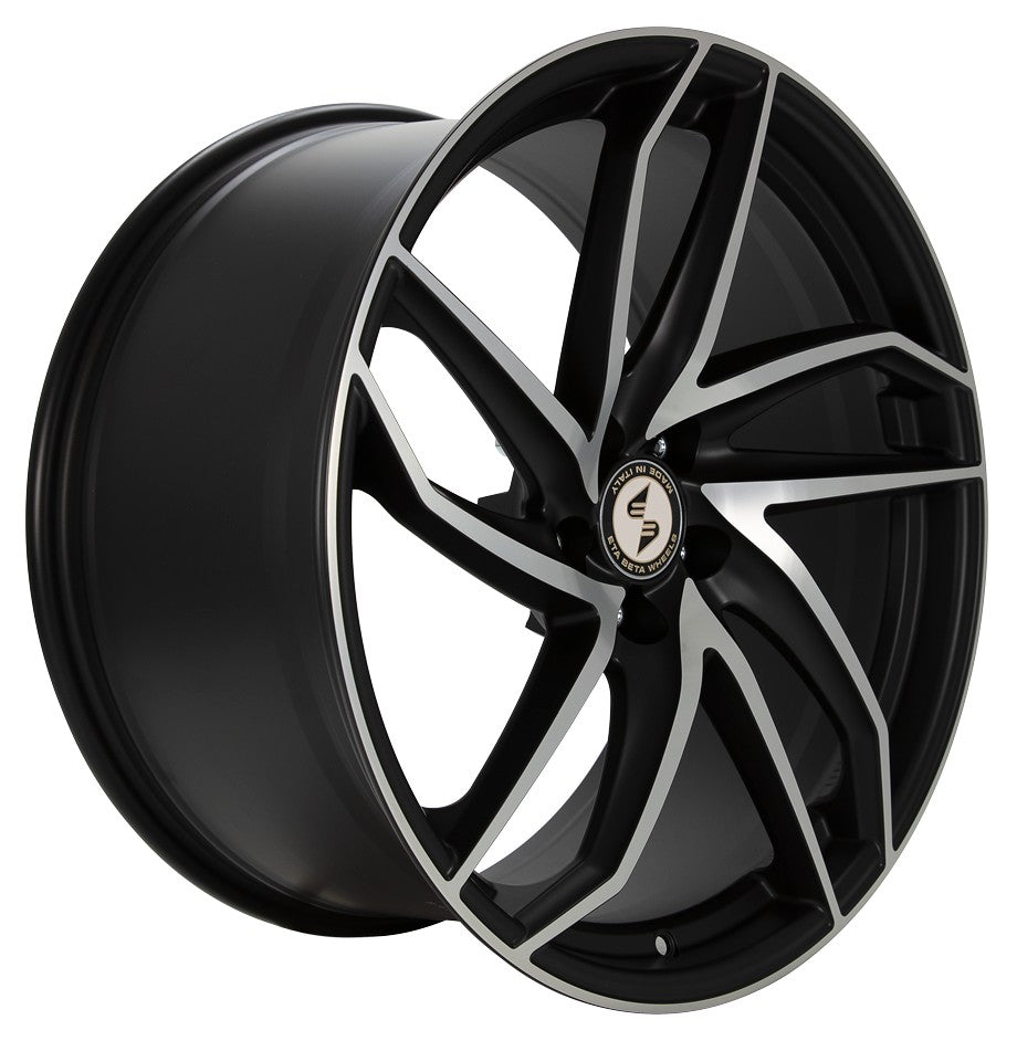 Etabeta Heron-K black matt full polished Alufelge 9.5x19 Zoll ET35 LK 5x114.3 ML78.1 – Bild 3