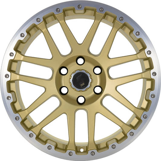 Etabeta Combat CV gold matt lip + cap polished 10x22 ET45 - LK6/139.7 ML93.1 – Bild 2