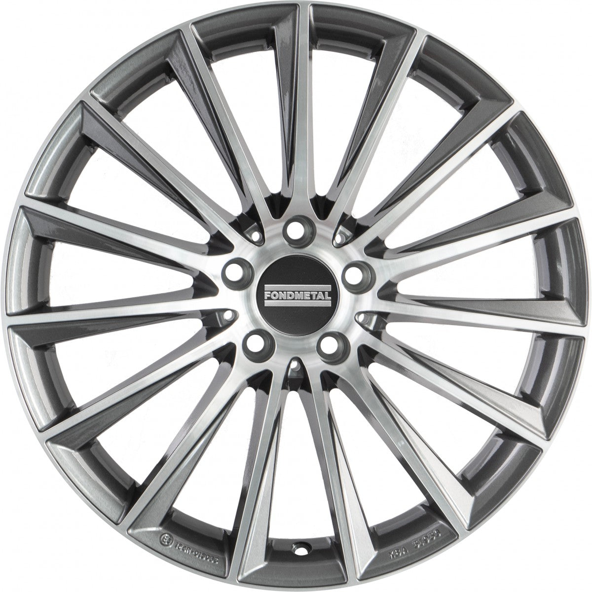 Fondmetal Aidon glossy titanium machined Alufelge 8x18 Zoll ET48 LK 5x112 ML66.5 – Bild 2