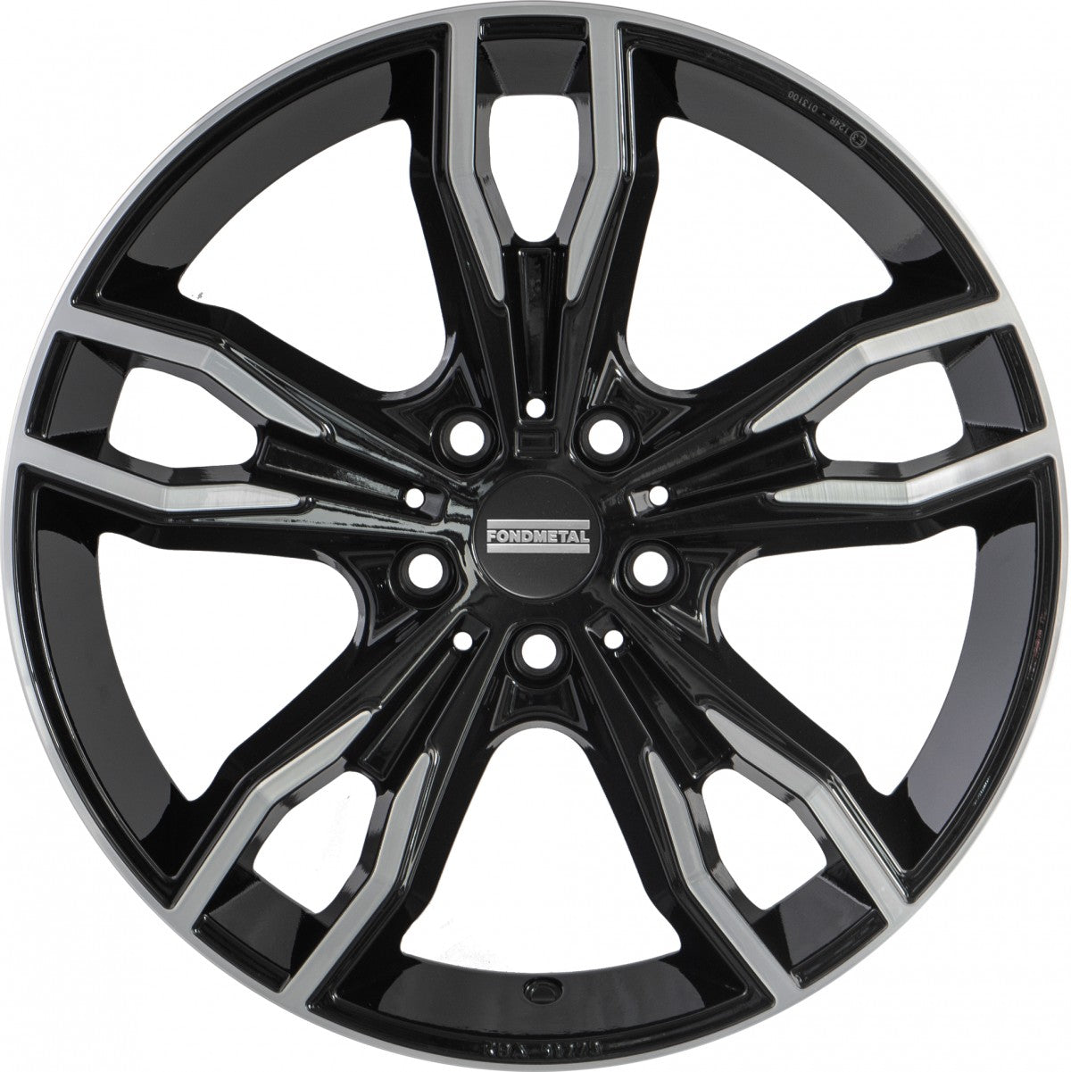Fondmetal Alke glossy black machined Alufelge 9.5x20 Zoll ET43 LK 5x112 ML66.5 – Bild 2