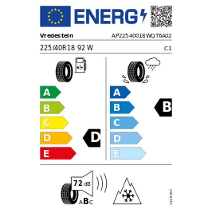 Vredestein Quatrac XL 3PMSF 225/40 R18 92W Ganzjahr – Bild 3