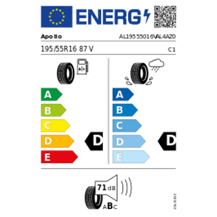 Apollo Alnac 4G 195/55 R16 87V Sommer – Bild 3