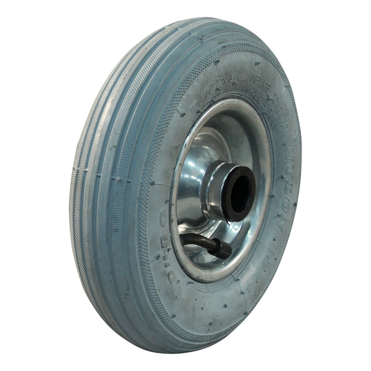 Kings Tire Komplettrad 200x50 HF-207A 2PR auf Felge 1.25x3.8 (200x50) ET0 NL60 A3 Stahl grau
