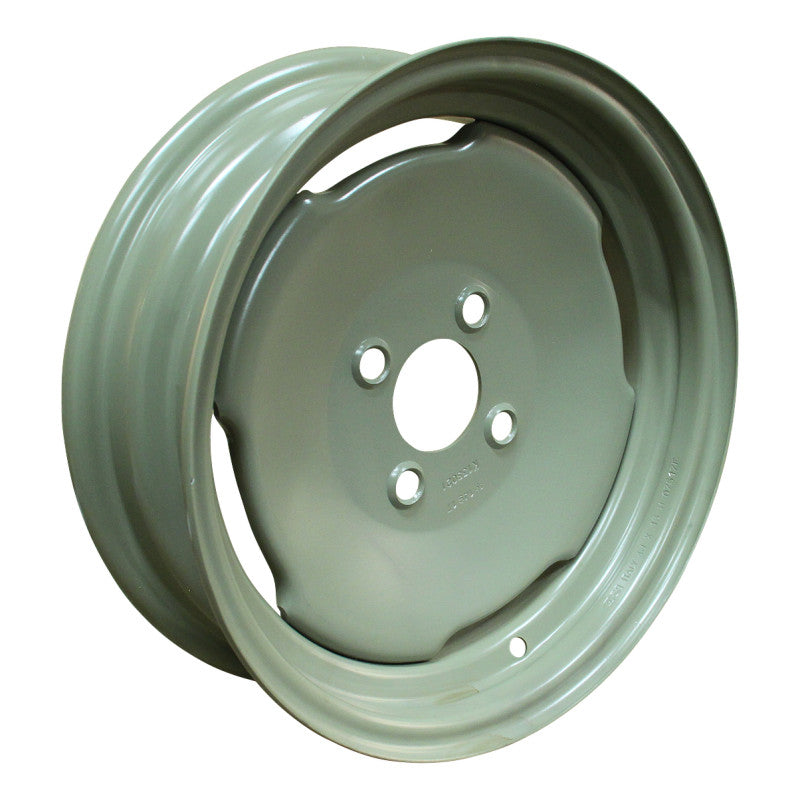 FAD wheels 4Jx13H ET0 60/100/4 Stahl grau-grün Stahlfelge
