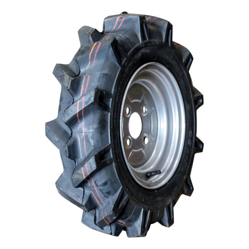 Kings Tire Komplettrad 4.00-10 V-8803 4PR auf Felge 3.50x10 4/100/60 ET0 Stahl Grau links