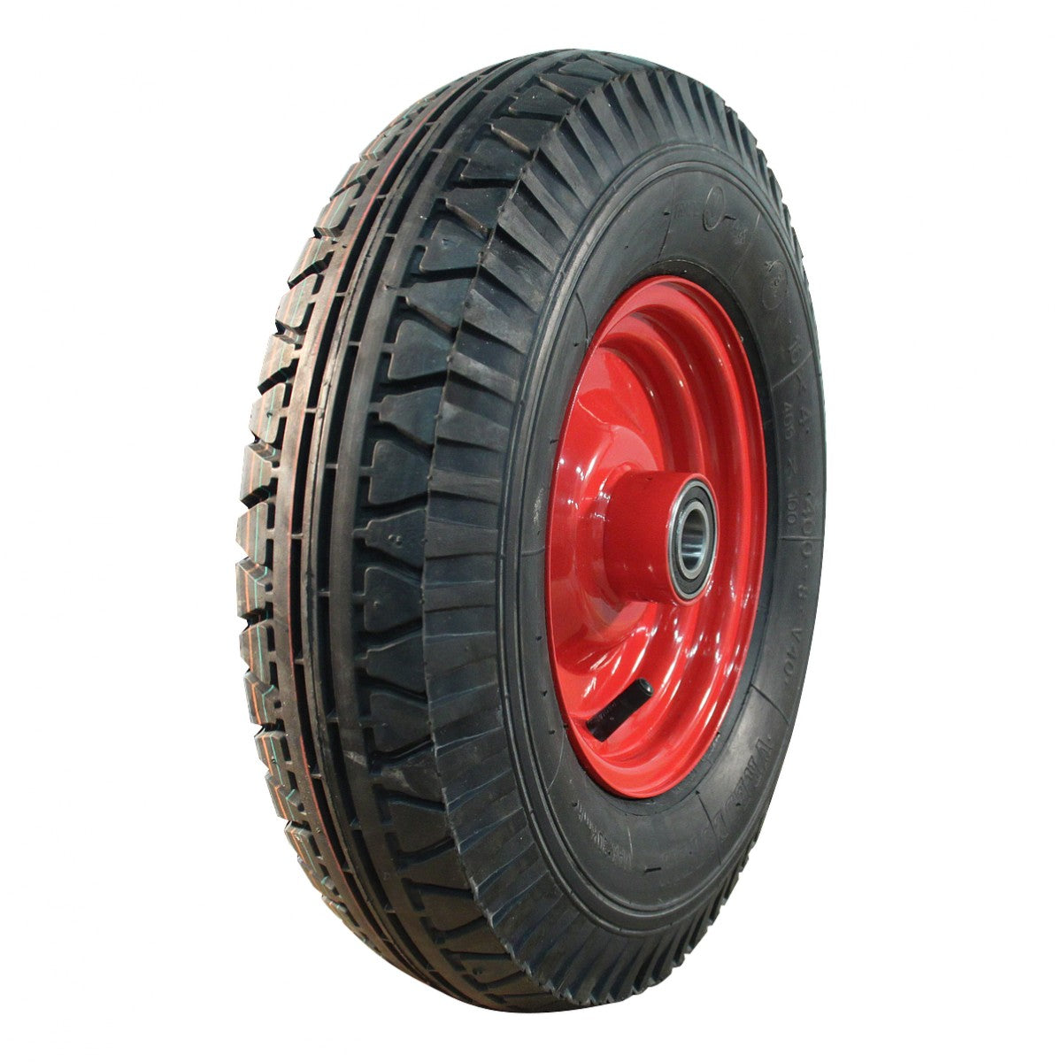 Novio Komplettrad 4.00-8 V-40 8PR auf Felge 2.50x8 ET0 NL100 Stahl Rot