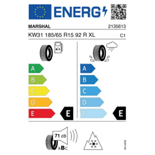 Marshal KW31 185/65 R15 92R Winter – Bild 2
