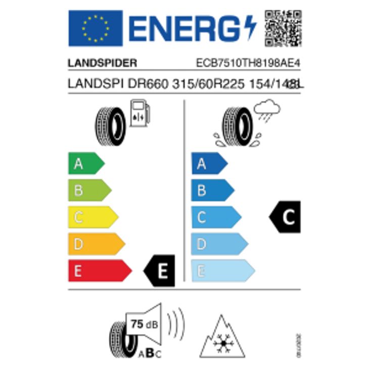 Landspider DR660 Longtraxx 315/60 R22.5 154/148L – Bild 2