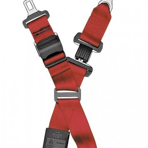 Schroth Quickfit asm rot mit SCHROTH RACING Logo links für VW, Audi, Skoda, Seat – Bild 2