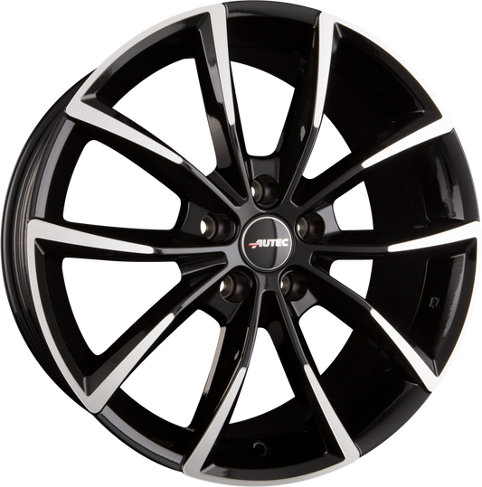 Autec Astana (AS) Schwarz Poliert Alufelge 9x19 Zoll ET50 LK 5x112 ML66.6 – Bild 2