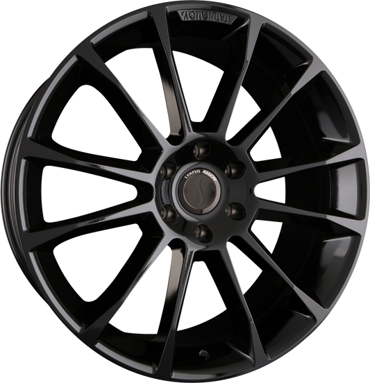 Status Alloy Goliath Gloss Black Alufelge 9.5x22 Zoll ET35 LK 5x112 ML66.6 – Bild 2