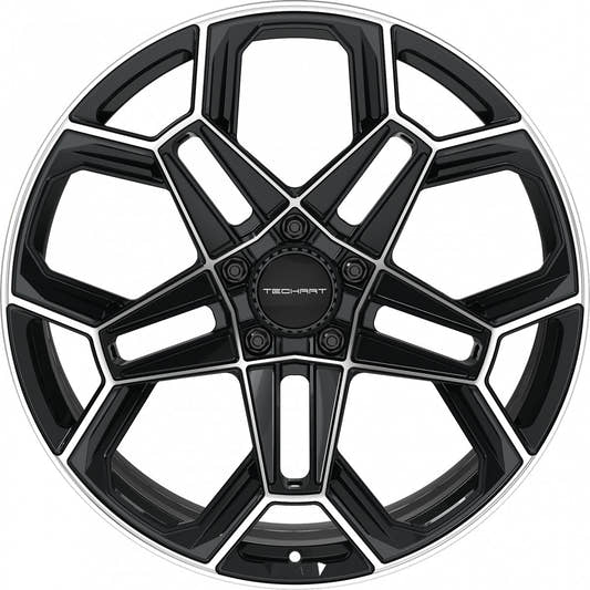 Proline Techart Daytona II black polished Alufelge 11.5x22 Zoll ET58 LK 5x130 ML71.5 – Bild 2