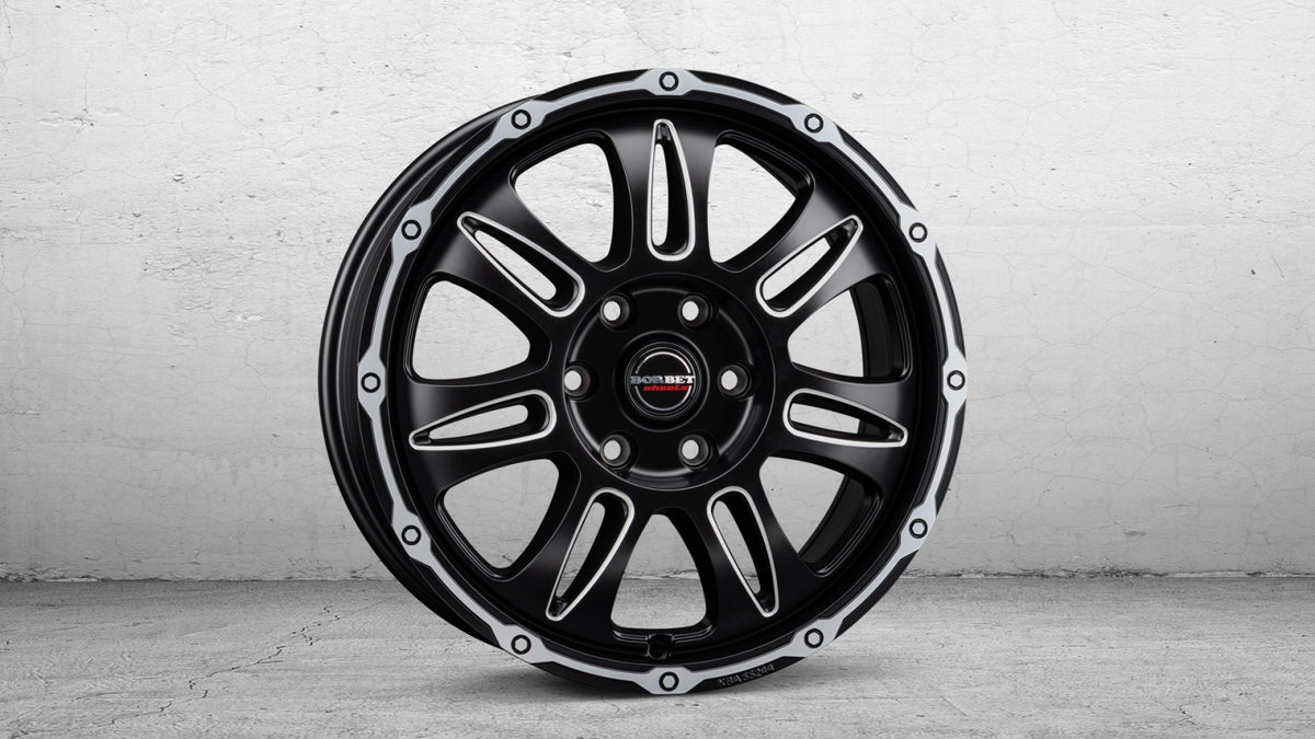 Borbet CW8 black rim window polished matt Alufelge 8x18 Zoll ET50 LK 5x118 ML71.1