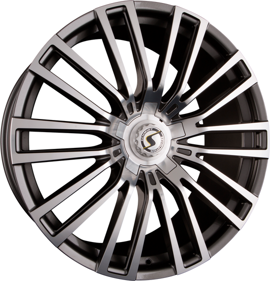 Schmidt REVOLUTION Eckstein Gunmetal Poliert mit Softhorn Alufelge 10.5x23 Zoll ET28 LK 5x130 ML71.5 – Bild 2