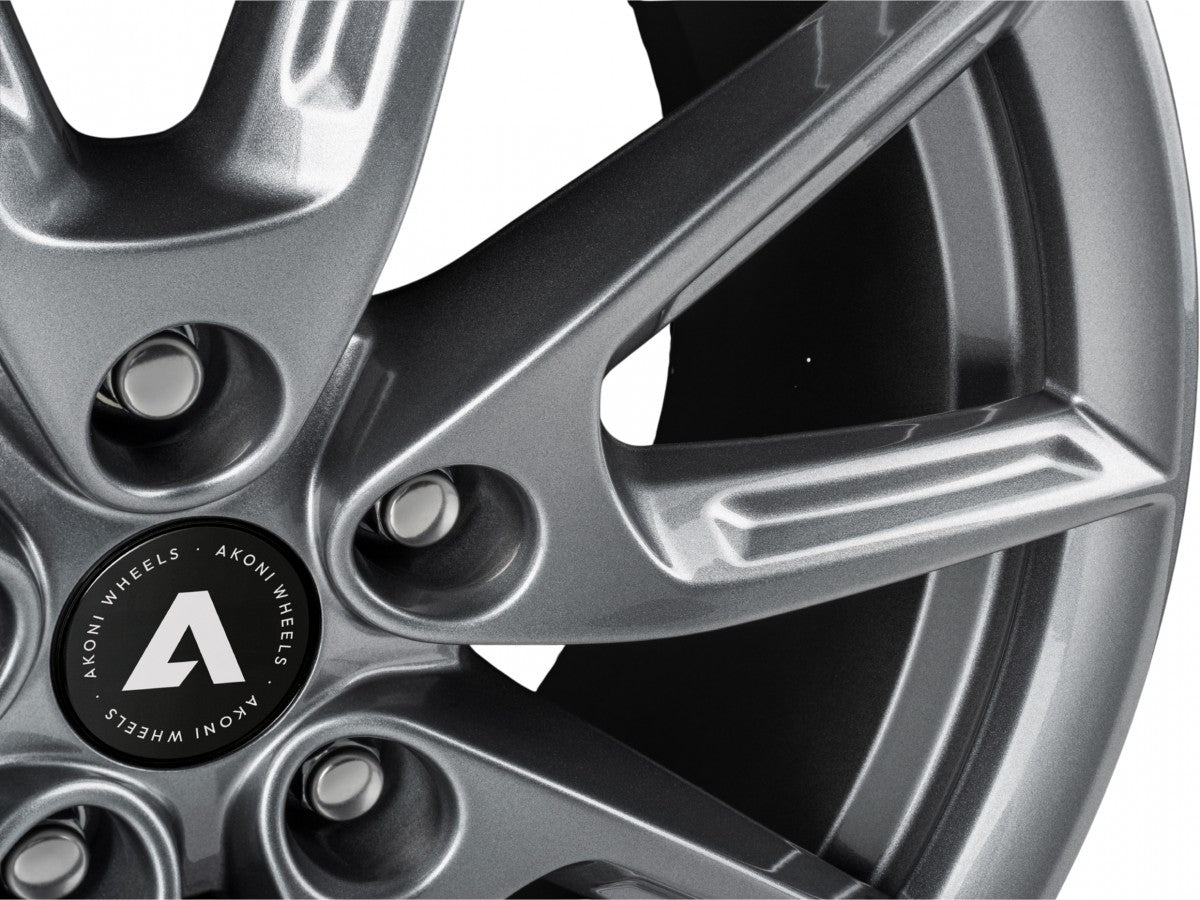 Akoni AK09 grey glossy Alufelge 8x18 Zoll ET40 LK 5x112 ML66.6 – Bild 5