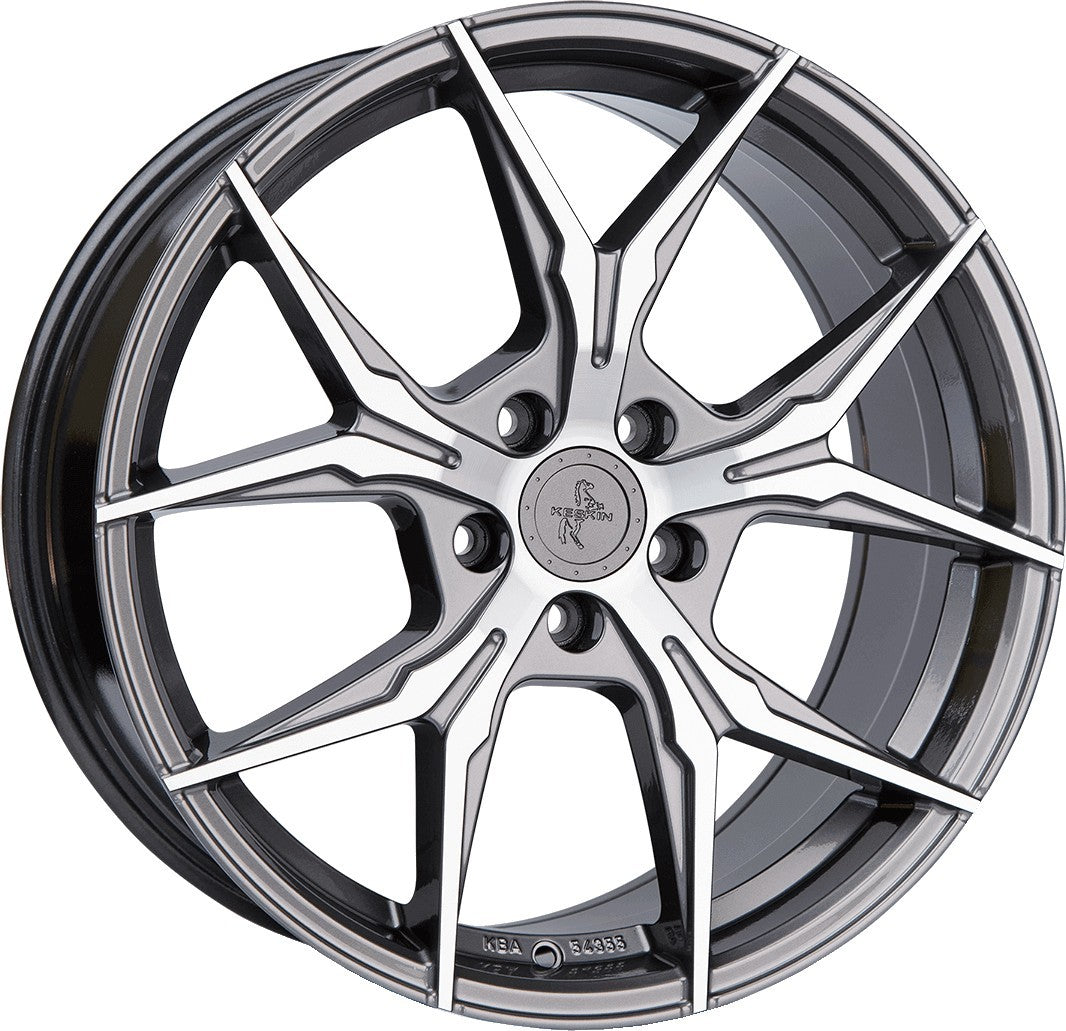 Keskin KT19N Angel palladium front polish - DEMO1 Alufelge 8.5x19 Zoll ET35 LK 5x120 ML72.6