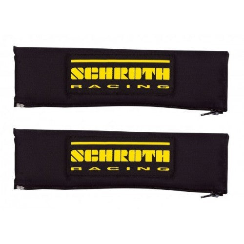 Schroth 3 NOMEX® Gurtpolster schwarz mit schwarz/gelbem SCHROTH RACING Logo