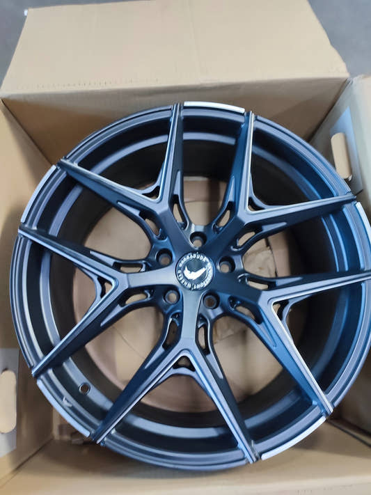 Barracuda Razzer mattblack PureSports gefräst - DEMO2 Alufelge 9.5x21 Zoll ET38 LK 5x114.3 ML73.1 – Bild 2