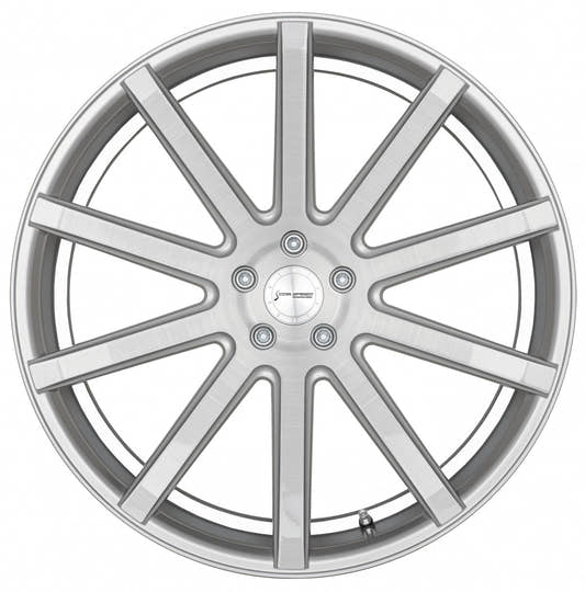 Corspeed Deville silver-brushed-surface / Undercut Color Trim weiss Alufelge 9x21 Zoll ET25 LK 5x112 ML73.1 – Bild 2