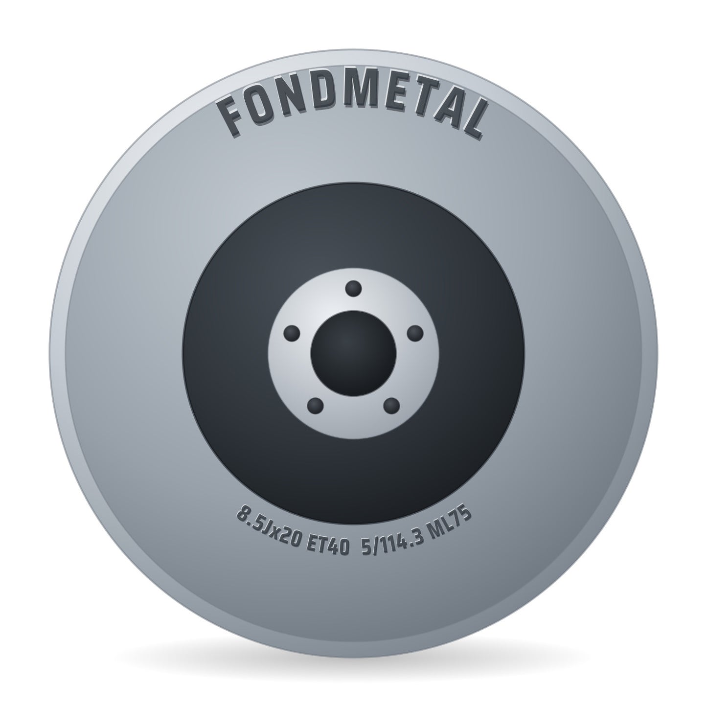 Fondmetal 9RR glossy titanium Alufelge 8.5x20 Zoll ET40 LK 5x114.3 ML75