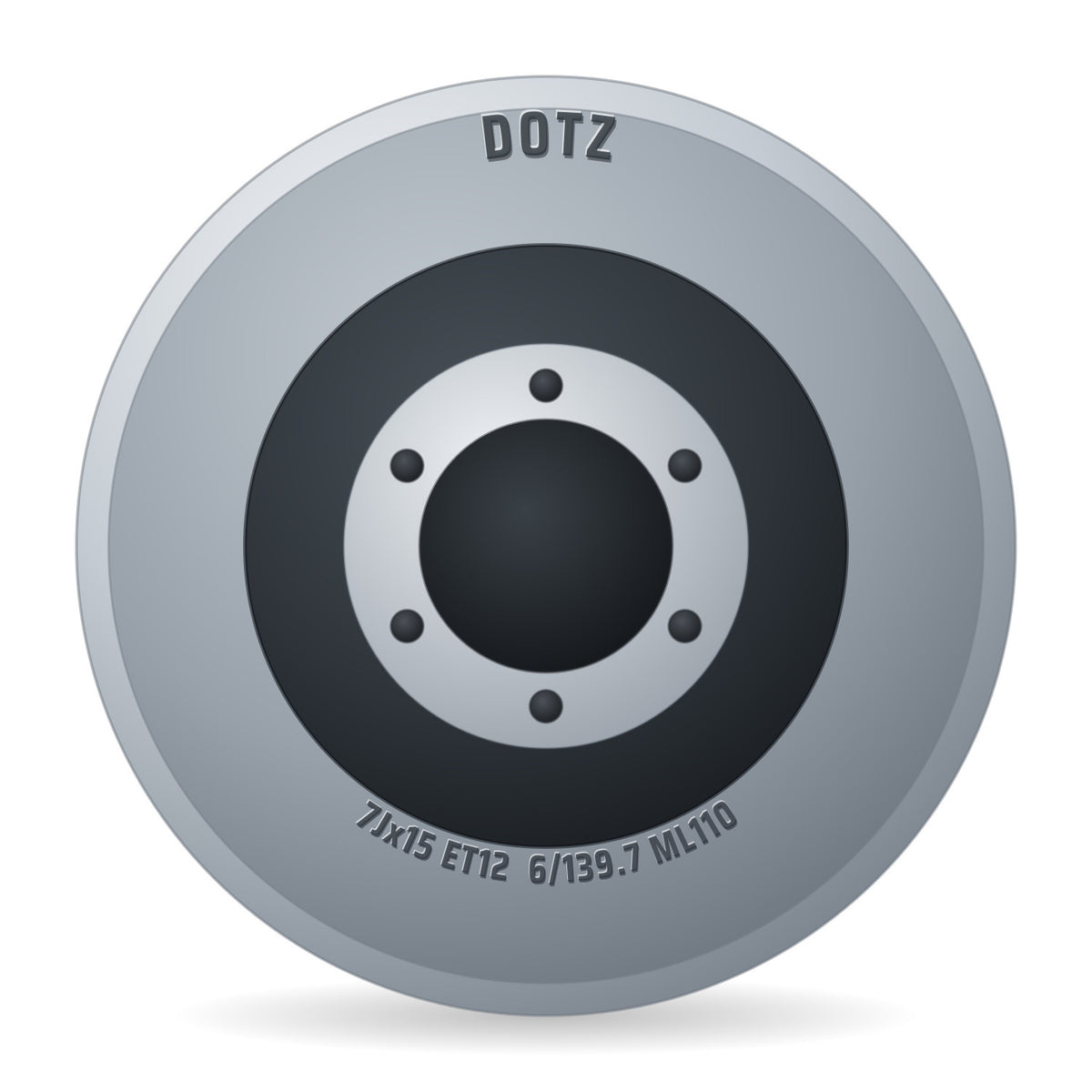 Dotz Or5ds Felge: Dakar LK: 7x15 Zoll ET12 LK 6x139.7 ML110