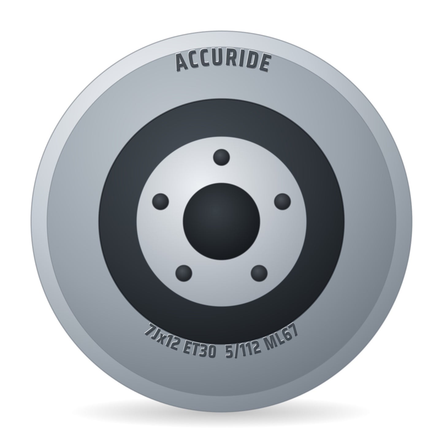 Accuride Stahlfelge 7.00x12 Zoll 5/112/67 ET30 30810273 E12 BZ ALV Silber RAL9006