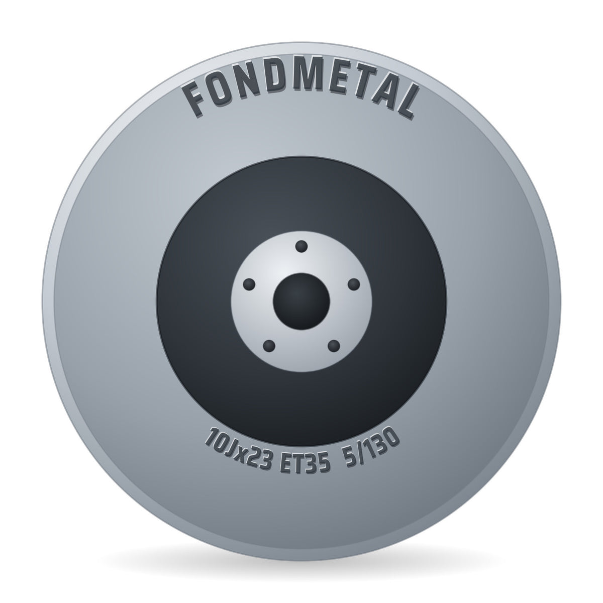 Fondmetal STC-23 Schwarz Glanz Poliert Alufelge 10x23 Zoll ET35 LK 5x130