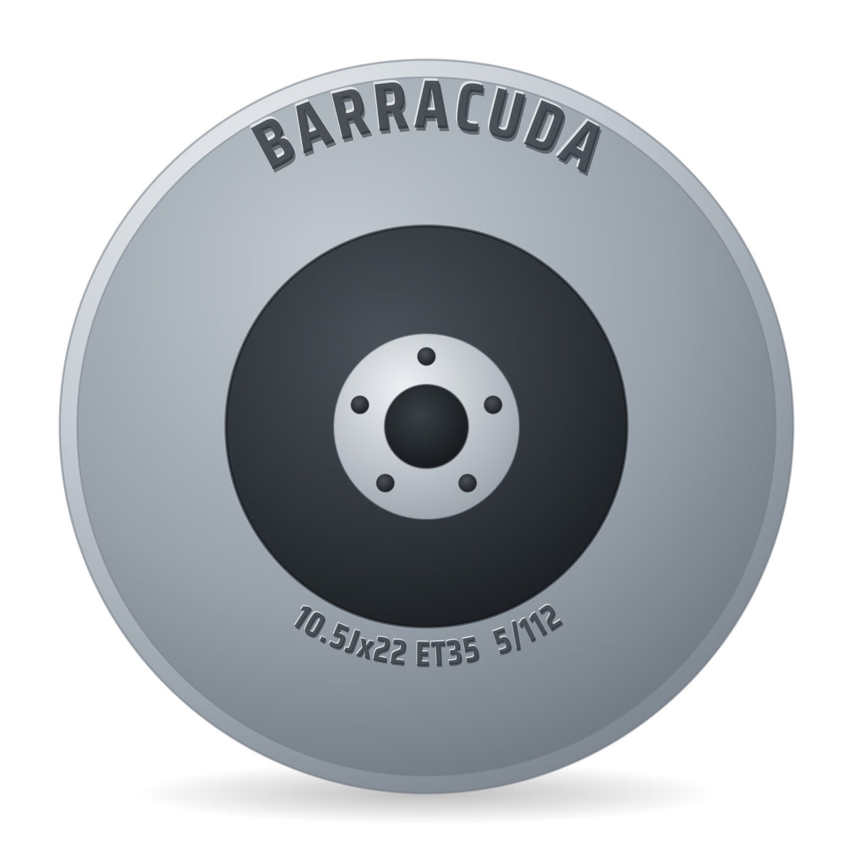 Barracuda Project Two Silver Brushed Felge 10.5x22 Zoll ET35 LK 5x112