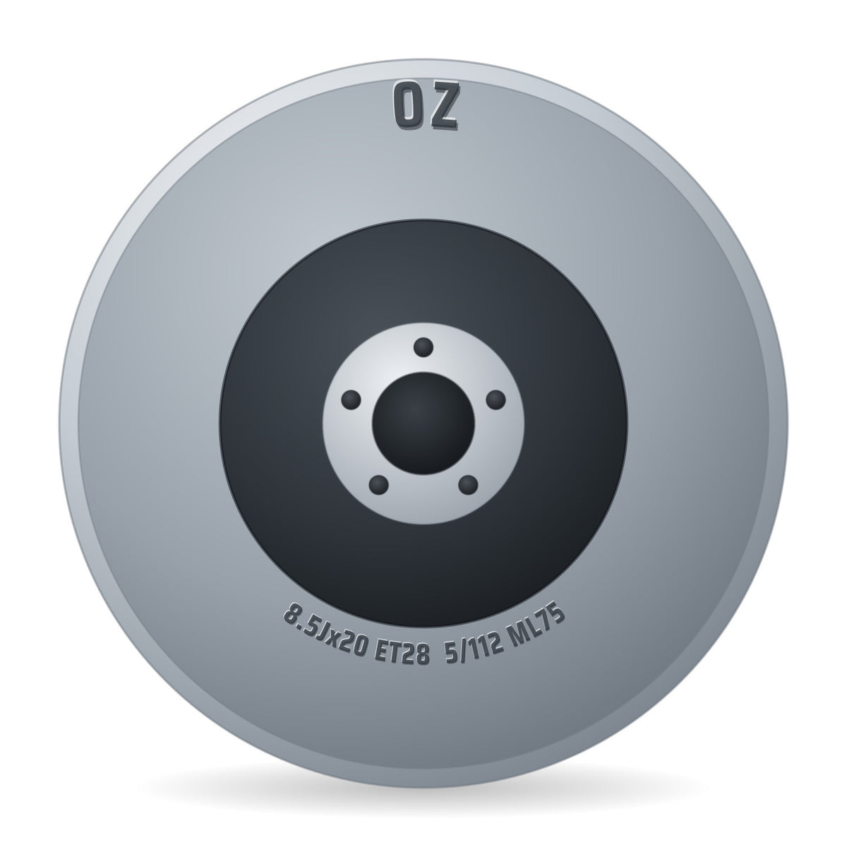 OZ Gran Turismo HLT star graphite diamond lip Alufelge 8.5x20 Zoll ET28 LK 5x112 ML75