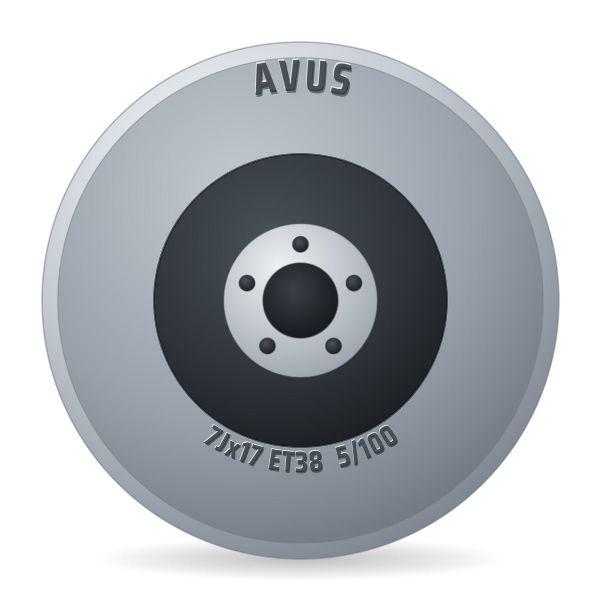 Avus AC-518 Hyper Silver Felge 7x17 Zoll ET38 LK 5x100