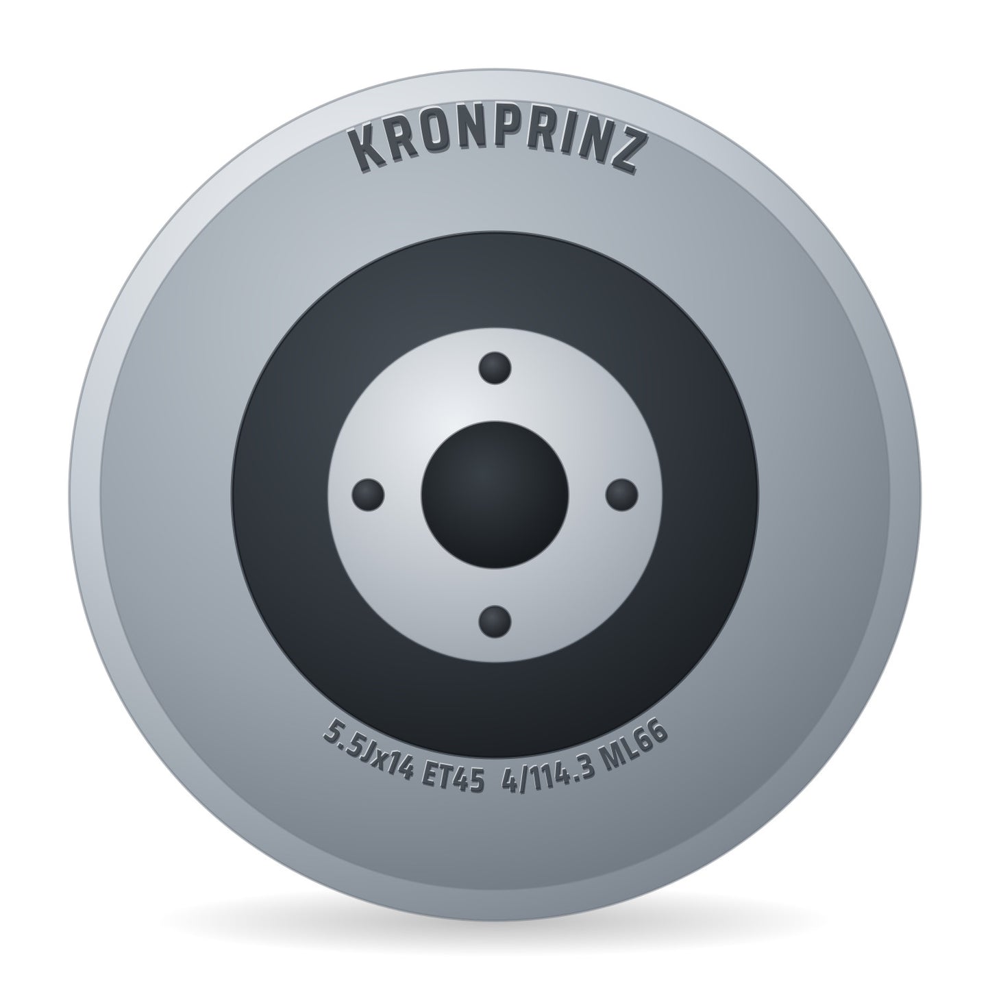 Kronprinz NI 614002 Stahlfelge 5.5x14 Zoll ET45 LK 4x114.3 ML66