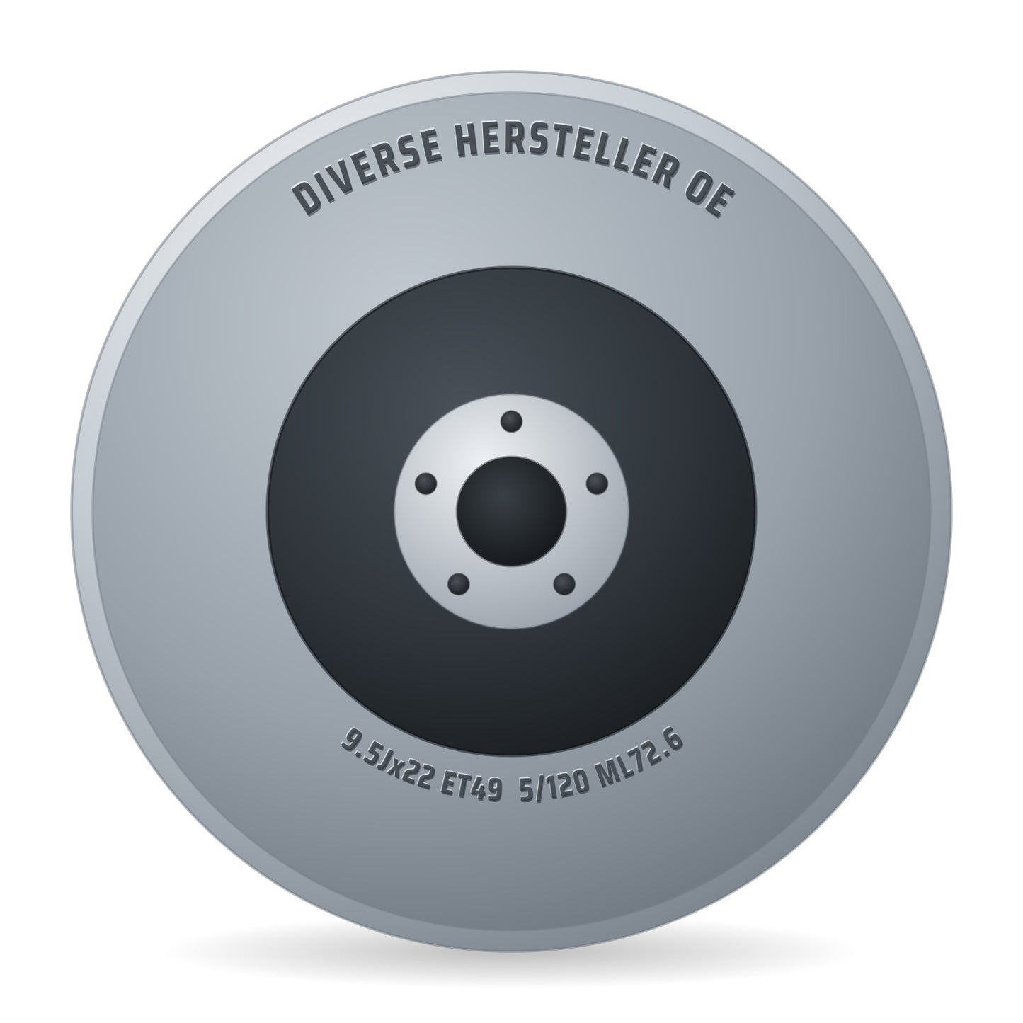 Diverse Hersteller OE Land Rover Range Rover Sport silber (DEMO) Alufelge 9.5x22 Zoll ET49 LK 5x120 ML72.6