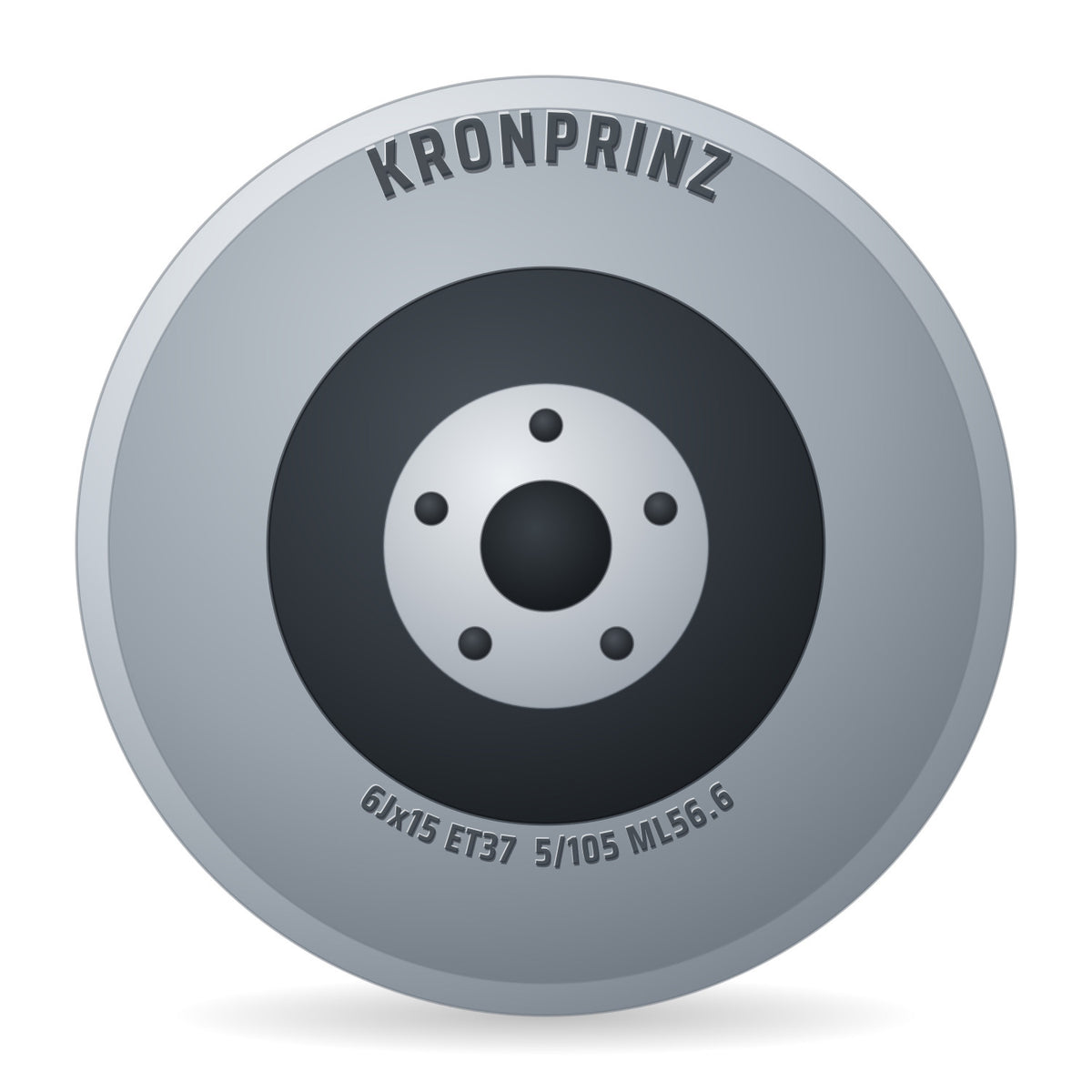 Kronprinz OP 515029 Stahlfelge 6x15 Zoll ET37 LK 5x105 ML56.6