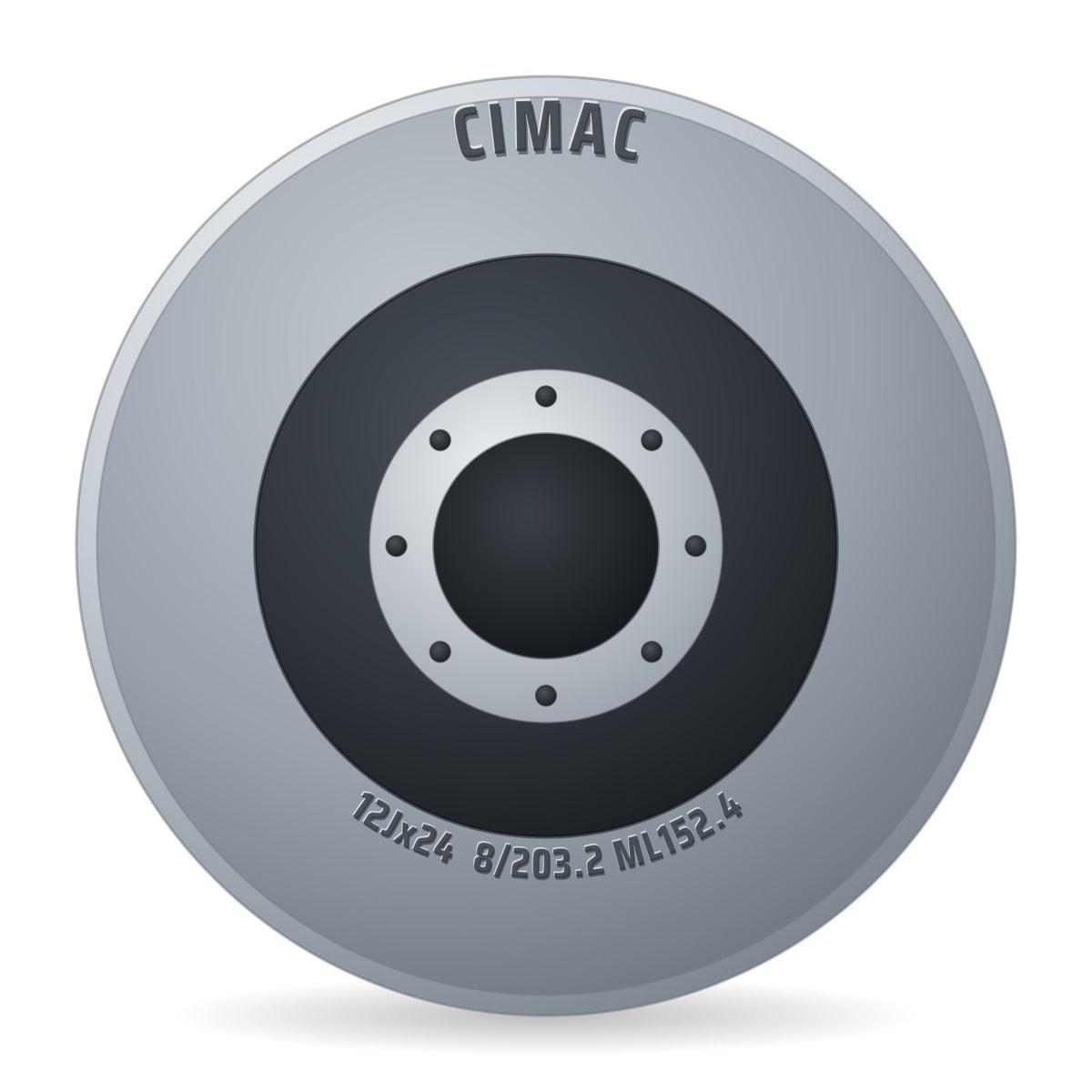 Cimac W12 x 24 8/203.2/152.4 ET A241236 ALV Grau Stahlfelge