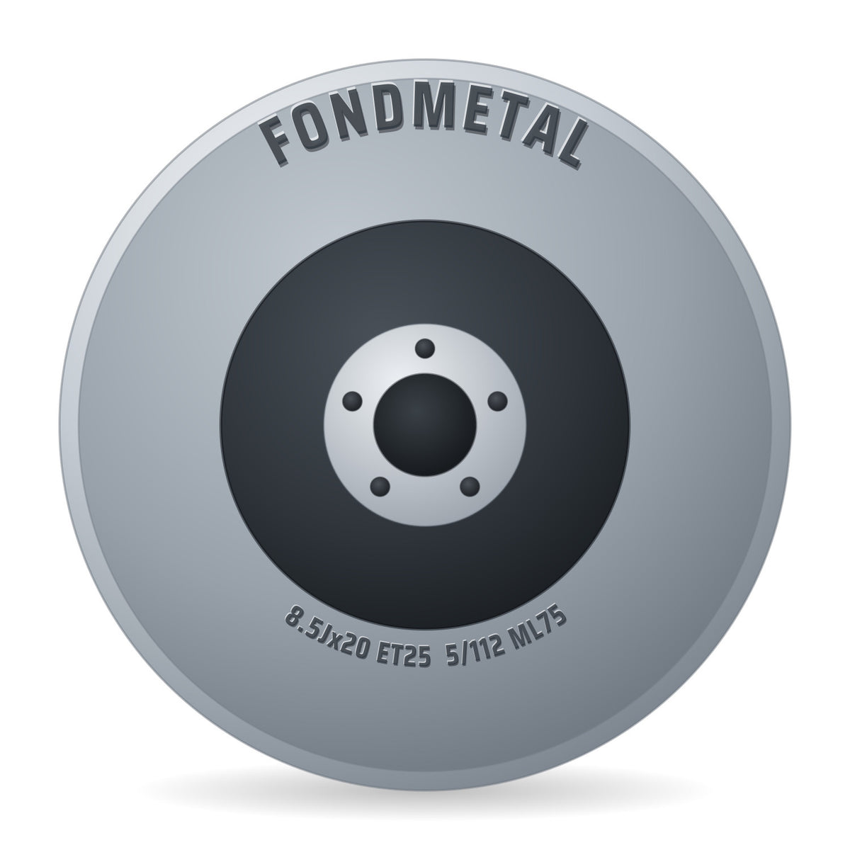 Fondmetal 9RR glossy titanium Alufelge 8.5x20 Zoll ET25 LK 5x112 ML75