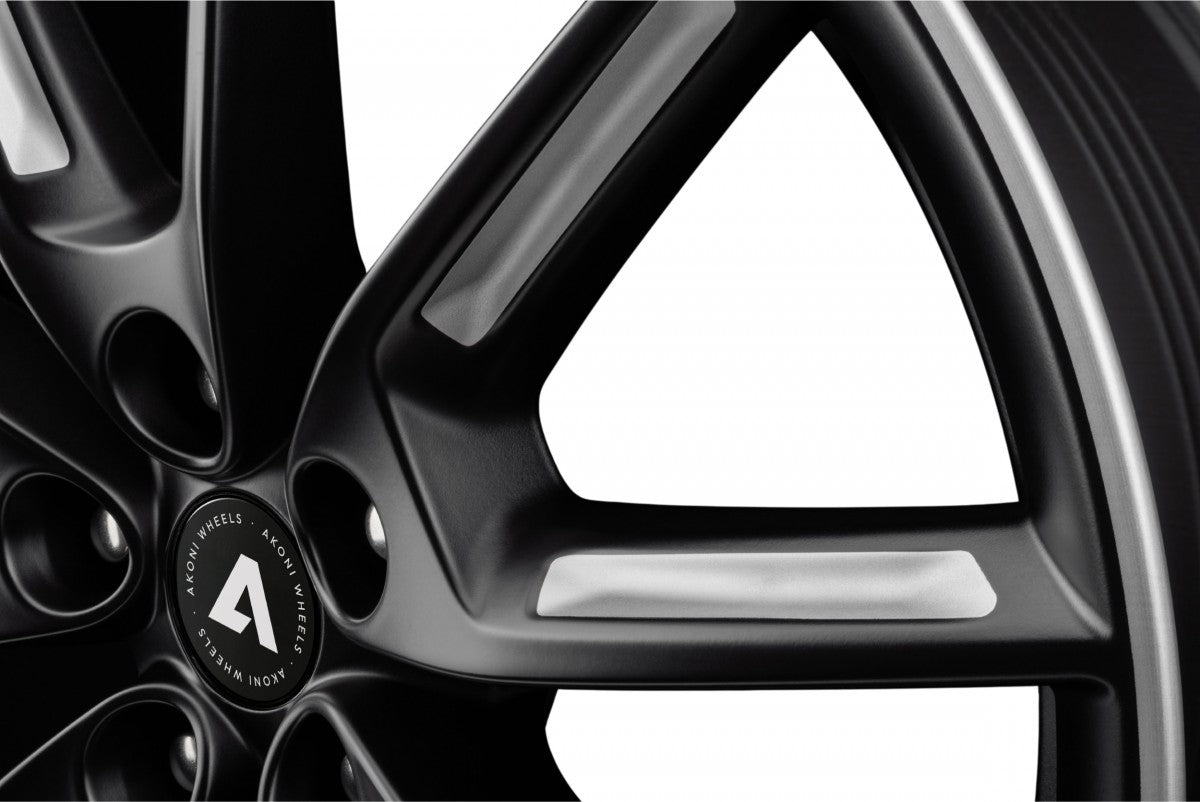 Akoni AK09 black matt silver spoke rim Alufelge 8x18 Zoll ET40 LK 5x112 ML66.6 – Bild 2
