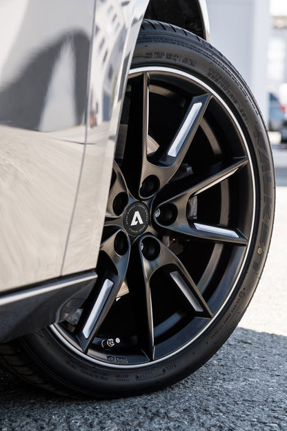 Akoni AK09 black matt silver spoke rim Alufelge 8x18 Zoll ET40 LK 5x112 ML66.6 – Bild 5
