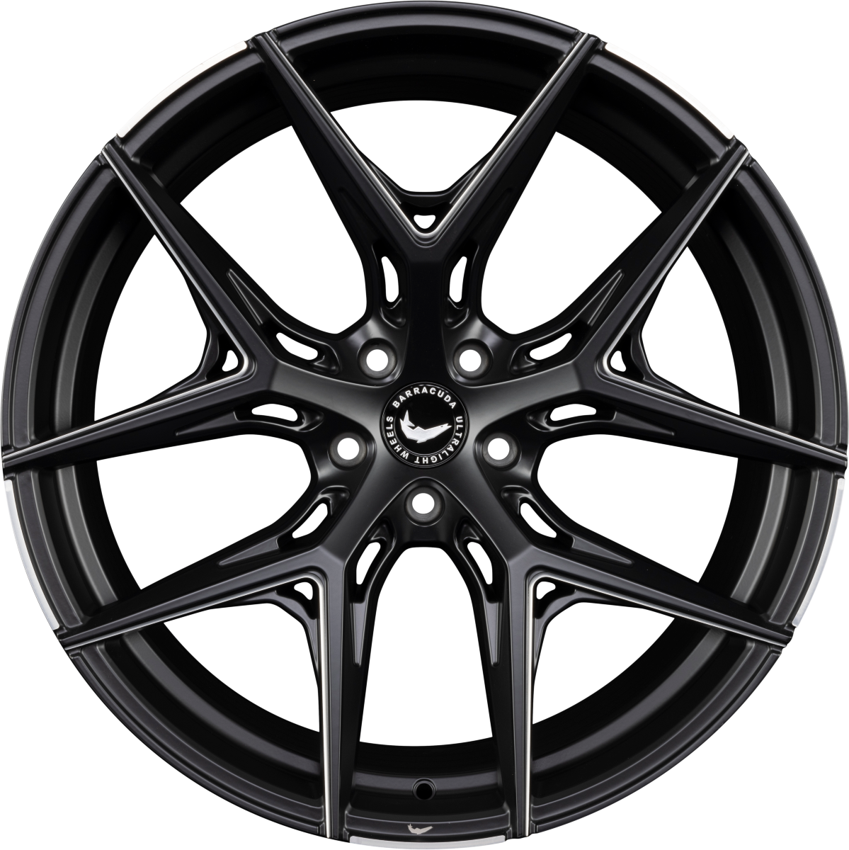 Barracuda Razzer Matt Black Pure Sports Gefräst Alufelge 10.5x21 Zoll ET15 LK 5x112 ML66.6