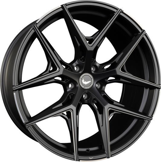 Barracuda Razzer Matt Black Pure Sports Gefräst Alufelge 10.5x21 Zoll ET15 LK 5x112 ML66.6 – Bild 2