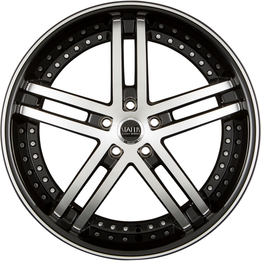 Status Alloy KNIGHT-5 Black Machined Alufelge 8.5x20 Zoll ET38 LK 5x114.3 ML73.1