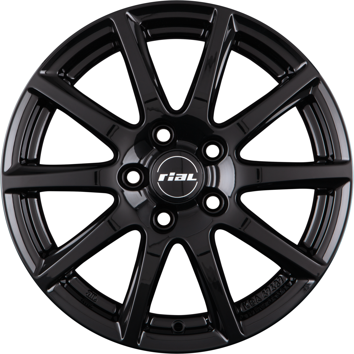 Rial Milano Diamant-Schwarz Alufelge 7x17 Zoll ET50 LK 5x114.3 ML64.1