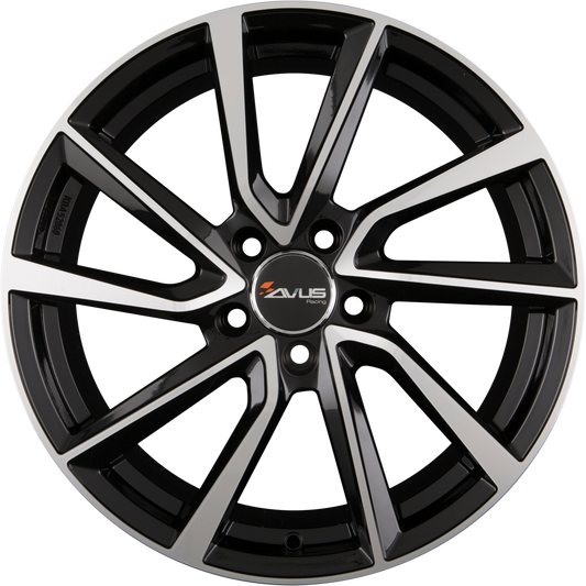 Avus Racing AC-518 Black Polished Alufelge 7x17 Zoll ET40 LK 5x112 ML57.1