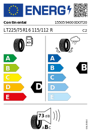 Continental CrossContact ATR DOT20 225/75 R16 115/112R Sommer DOT DOT20 – EU-Reifenlabel