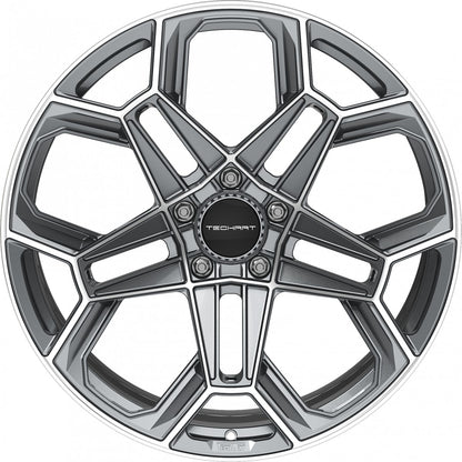 Proline Techart Daytona II grey polished Alufelge 12x22 Zoll ET70 LK 5x130 ML71.5 – Bild 2