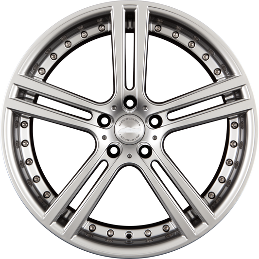 Team Dynamics LE Mans High-Power-Silver Alufelge 9.5x19 Zoll ET45 LK 5x112 ML73.1