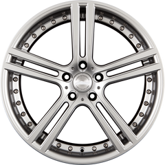 Team Dynamics LE Mans High-Power-Silver Alufelge 9.5x19 Zoll ET45 LK 5x112 ML73.1